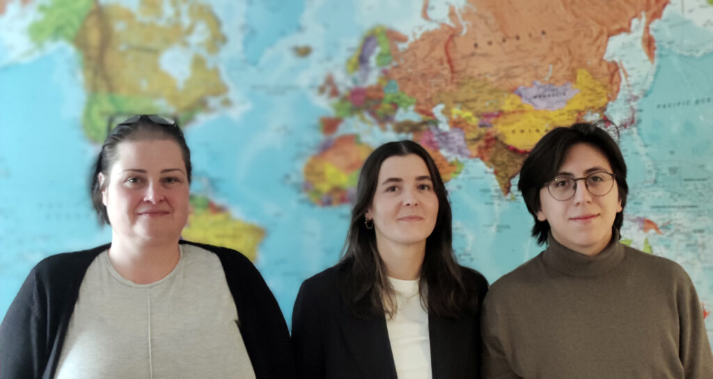 Access to space student researchers Salvör SIgríður Jónsdóttir, Helene Kröll and Juan Jose Colorado Valencia.